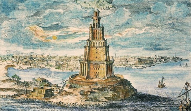 Le phare d'Alexandrie selon J. von Erlach (1656-1723)