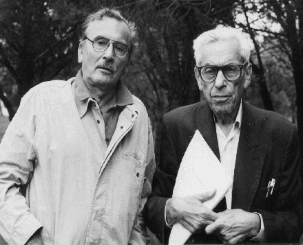 Erds ( droite) et Claude Berge (1995). Source INRIA